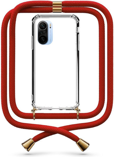 Mobile Phone Case Transparent Red Neck Strap Xiaomi Mi 11i