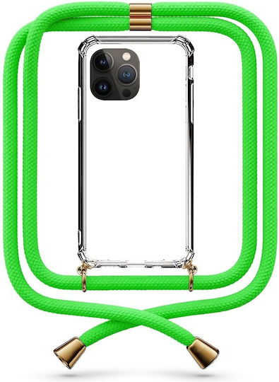 Θήκη Κινητού Διάφανη Κορδόνι Neon Green Iphone 15 Pro Max