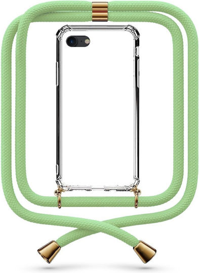 Θήκη Κινητού Διάφανη Κορδόνι Lime Green Iphone Se 2020