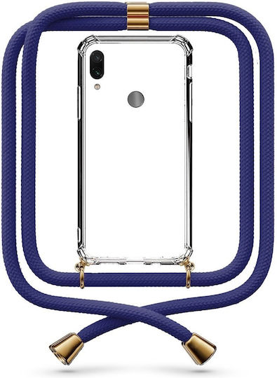 Husă Telefon Transparentă Cu Șnur Albastru Închis Xiaomi Redmi 7