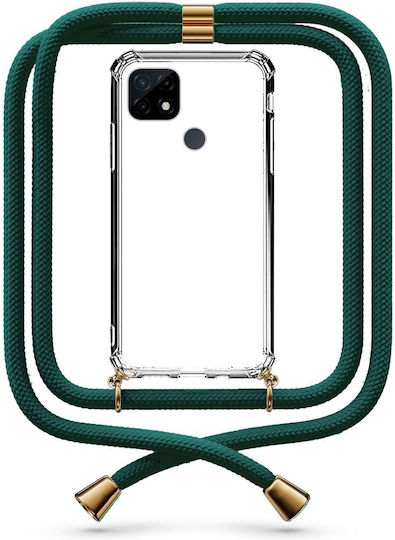 Θήκη Κινητού Διάφανη Κορδόνι Forest Green Realme C21