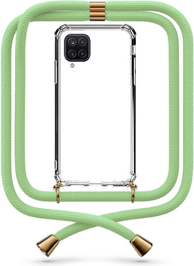 Θήκη Κινητού Διάφανη Κορδόνι Lime Green Galaxy A12