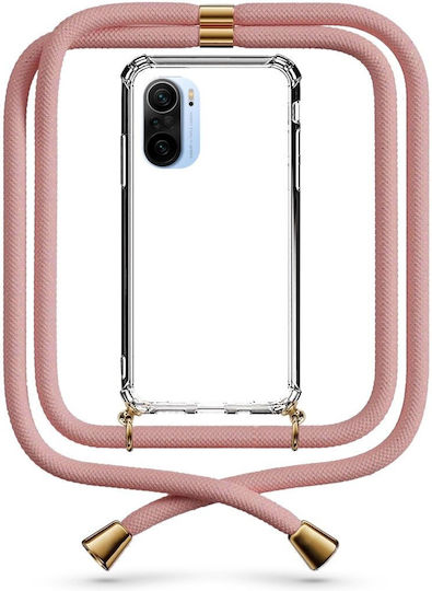 Transparente Handyhülle mit goldenem Nackenriemen Xiaomi Mi 11i