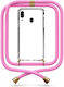 Θήκη Κινητού Διάφανη Κορδόνι Fuchsia Galaxy M20