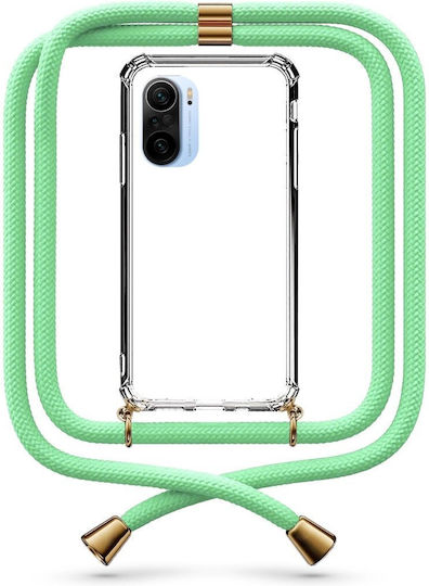 Husă Telefon Transparentă Cu Șnur Verde Fistic Xiaomi Mi 11i