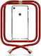 Transparente Handyhülle mit Nackenriemen Rot Huawei Y6s