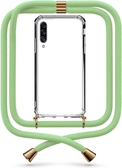 Θήκη Κινητού Διάφανη Κορδόνι Lime Green Galaxy A30s
