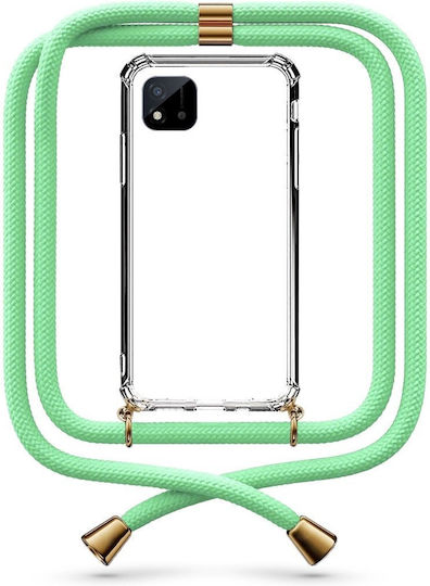 Mobile Phone Case Transparent Neck Strap Pistachio Green Realme C11 2021