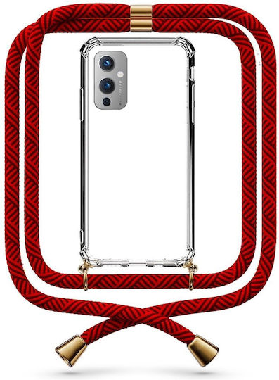Husă Telefon Transparentă Curea Maro OnePlus 9