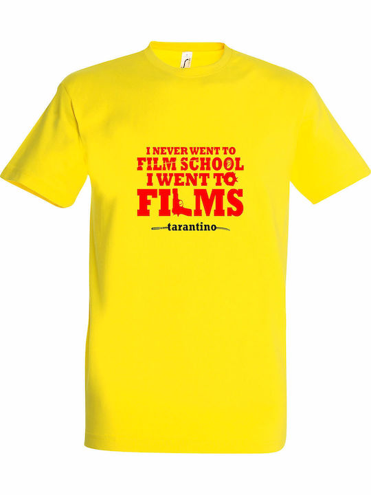 Tricou Unisex I Never Went To Film School I Went To Films Tarantino Lămâie