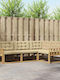 Corner Outdoor Sofa Wooden with Cushions 247.5x168.5x73cm