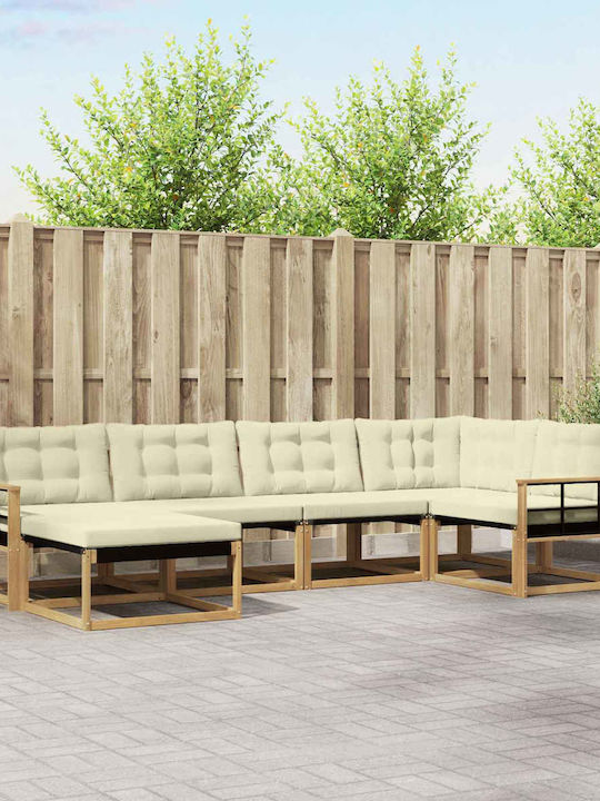 Corner Outdoor Sofa Wooden with Cushions 327x16...