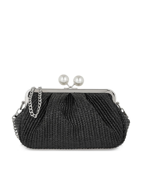 Exe Straw Women's Black Handbag