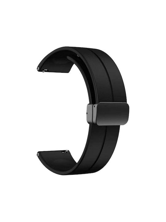 Trender Silikon Tragbare Bänder Schwarz 22 mm