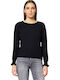 Damen Pullover Wolle Schwarz