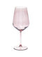 Weißweinglas aus Glas in Rosa Farbe Kelch
