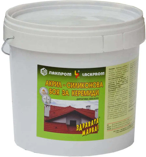 Acryl-silicone Paint Ceramics Oxide Red 4.6l Lackprom
