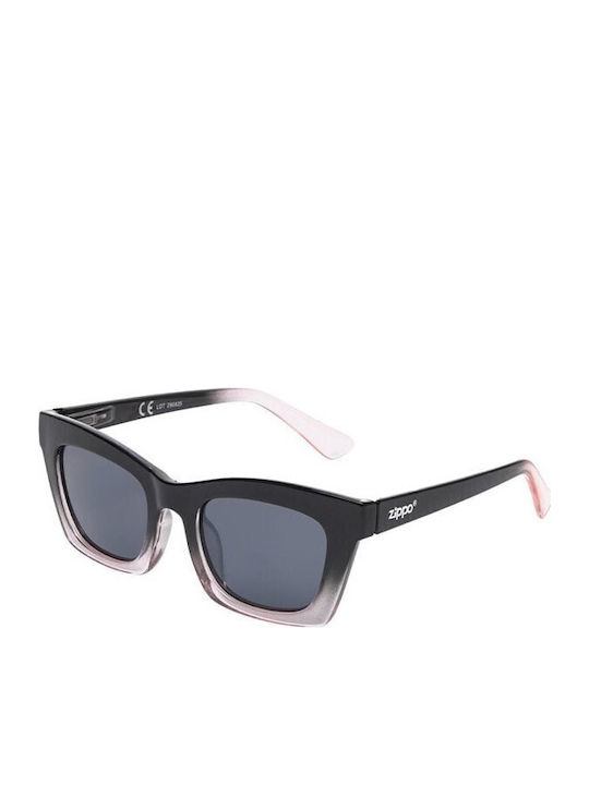 Zippo Unisex Sonnenbrille mit schwarzem/rosafarbenem Kunststoffrahmen