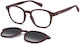 Polaroid Unisex Γυαλιά Οράσεως Pld 6203/cs 7bl Προσθετο Clipon Μπορντο Γκρίζο