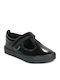 Kids Ballerinas with Hoop & Loop Closure Black