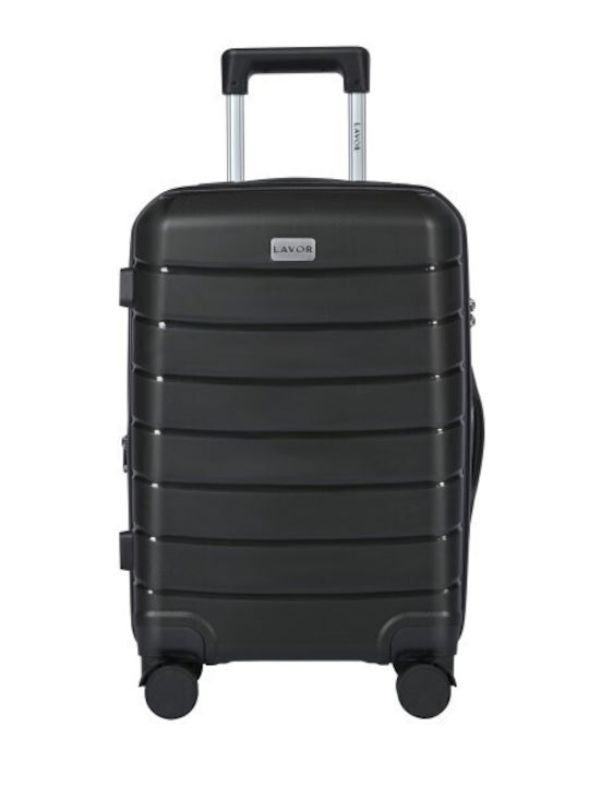 Lavor Cabin Hard Black Suitcase with 4 Wheels H...