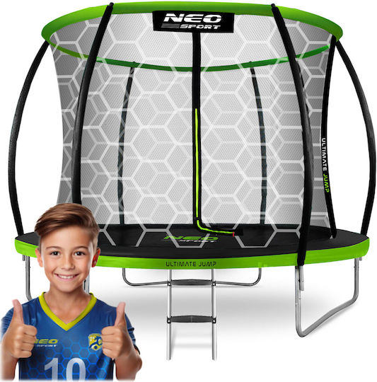 NEO Sport Trambulină Pentru Copii Diametru 110 cm cu Plasă de Protecție și Scară