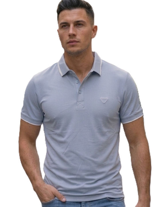 New Mentality Polo Herrenbluse Hellblau