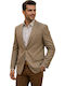 Summer Men’s Suit Jacket Beige-Taupe