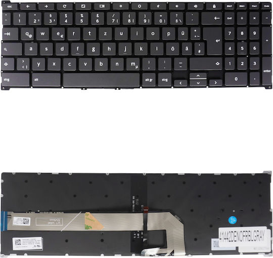 German Laptop Keyboard Lenovo Chromebook C340-15 81t9 81t9000ege 81t9000ypa 5cb0u43719 5cb0u43720 5cb0u43700 5cb0u43706 De Without Frame Backlit Gray Code 41442denofrblgray