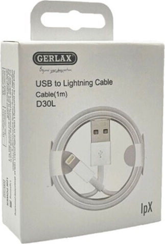 Gerlax D30l Blitzkabel Ladegerät Usb Lightning 1m Weiß