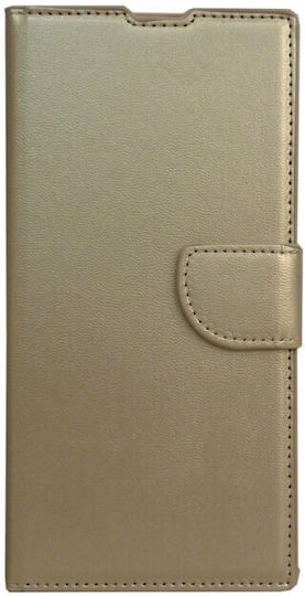 Book Δερμάτινο Χρυσό (Galaxy Note 10+Realme 10 Pro Plus)