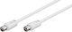 Bridge Cable Antenna Cable Coax Male - Coax Female White 5m 1989 1 Piece