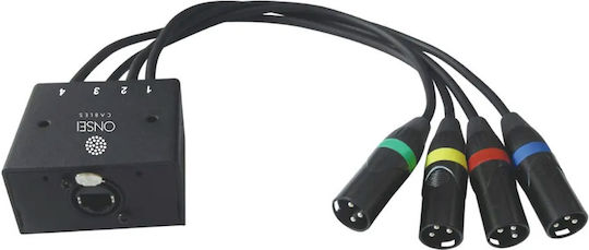 Onsei Cable XLR male - Μαύρο 1m MAS4701127