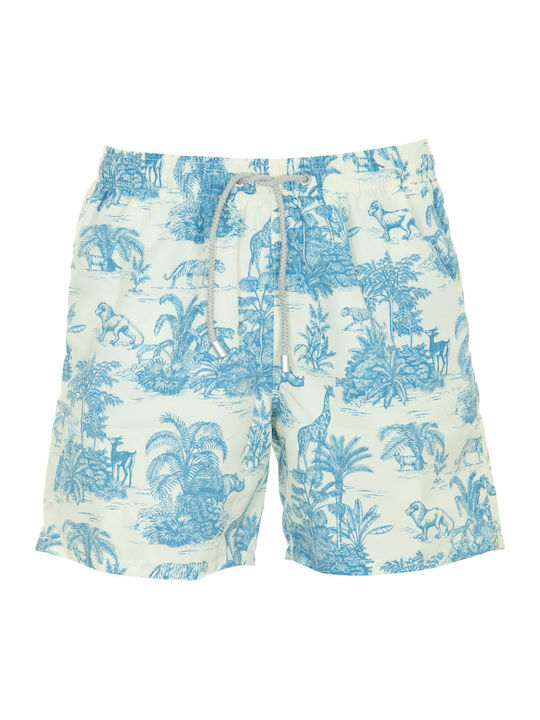 MC2 Gustavia Men's Swimwear Shorts White/Blue w...
