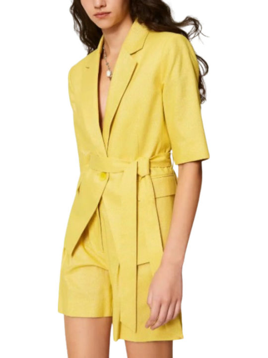 Twinset Γυναικείο Σακάκι Yellow