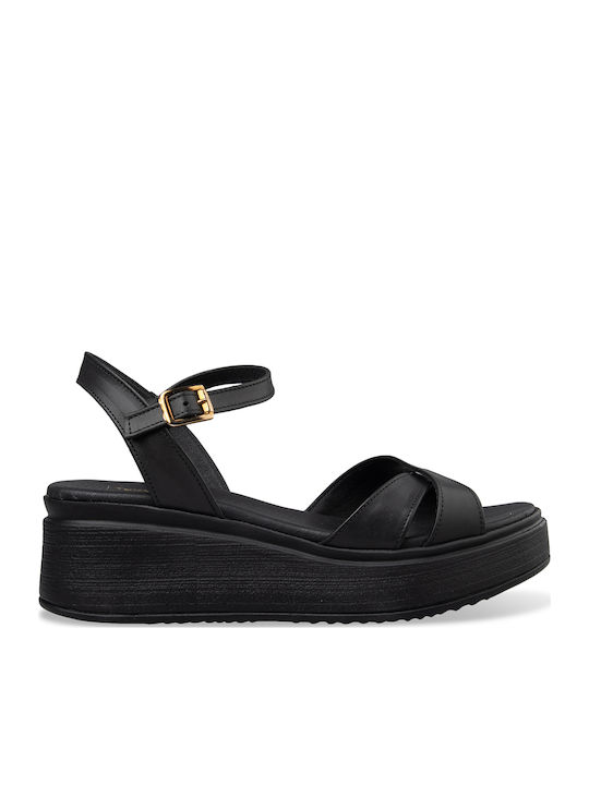 Women's Flat Sandals Flatforms Black