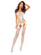 Passion Bs121 White Garter-effect Bodystocking