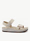 Damen Flache Sandalen Beige