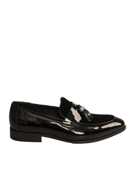 Δερμάτινα Ανδρικά Loafers σε Μαύρο Χρώμα