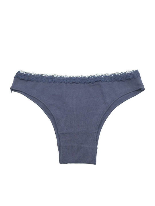 Hand's Foner Cotton Women's Briefs with Lace Na...