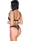 Comfort Set Lenjerie Dantelat Sutien cu String Negru