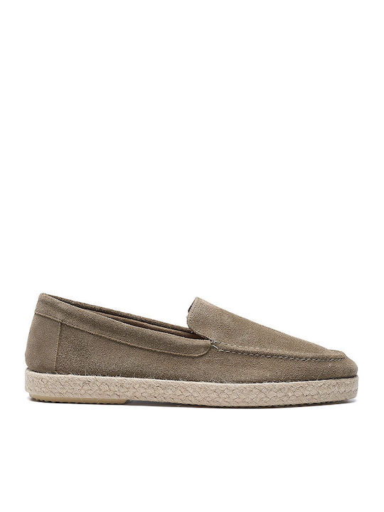 Suede Men's Espadrilles in Green Colour