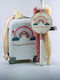 Bonjour Bebe Baptism Set with Rainbow Subject