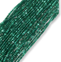 Green Beads Jade 3x4mm Faceted