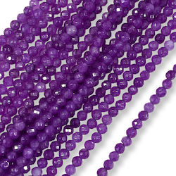 Mărgele Jade Violet Poligonale 5mm Seria 37cm 90 Bucăți