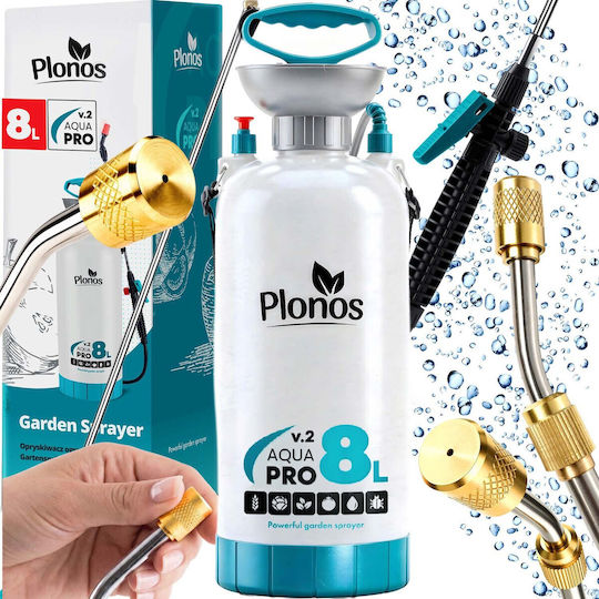 Plonos Ψεκαστήρας Προπιέσεως με Χωρητικότητα 8lt 2.76bar σε Γκρι χρώμα