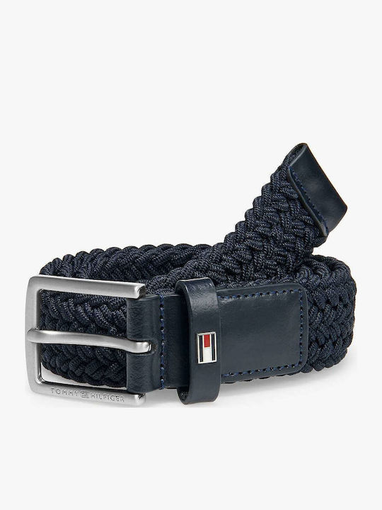 Tommy Hilfiger Kinder Gürtel Braided Elasticated Gürtel Ka0ka00034-dw6 Marineblau Für Jungen