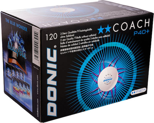 Donic Tischtennisbälle P40+ 2** Coach Seam 120 Stück Weiße