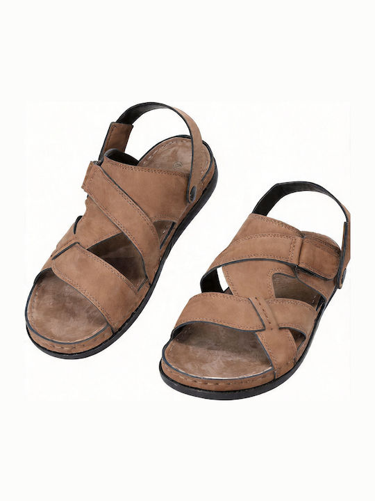 Jomix Δερμάτινα Ανδρικά Σανδάλια Camel