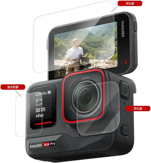 Telesin Glass Protectors Insta360 Ace Pro Both Screens Lens